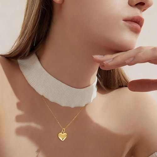 Beebeecraft 10Pcs Tiny Heart Charms 24K Gold & 925 Sterling Silver Plated Puffy Heart Charms Valentine Hearts Charm for Jewelry Making DIY Crafts Dangle Earring Bracelet - color: Gold & Silver