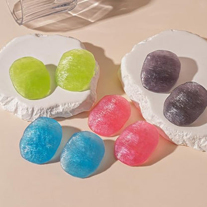 Trendy Resin Acrylic Statement Earrings for Women Chunky Geometric Round Drop Stud Styles Fashionable Modern Lightweight Dangle Earring Set - color: C:Green