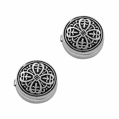 Mens Button Covers Tuxedo Shirt Cufflinks Alternative | Fake cufflinks and alternative fashion jewelry accessories for mens formal business dress shirts suits and groomsmen - color: G silver