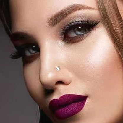 14k Gold Plated 316L Surgical Steel 22g/20g/18g Nose Rings Studs L-Shape Bone Screw Nostril Piercing 1.5mm 2mm 2.5mm 3mm 3.5mm 4.5mm CZ Nose Studs for Women - color: 18g 5pcs S Silver 316L Surgical Steel