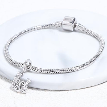 925 Sterling Silver Letter Charms for Pandora Bracelets Silver Letter A Alphabet Charm Initial Dangle Charms Beads Jewelry Gift for Women - style: Dangle Letter Charm U