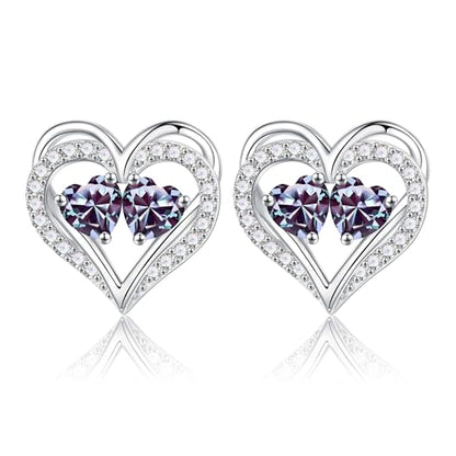 Iefil Birthstone Earrings for Women - 925 Sterling Silver Birthstone Earrings, Anniversary Birthday Gifts for Women Wife Girlfriend Mom - color: 06-06-Jun-Jun Birthstone