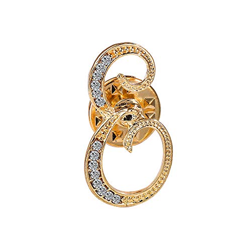 Initial Letter Brooch Pin Small Lapel Pin Tie Tack Name Personalized Gifts for Women Men Gold A-Z - style: E