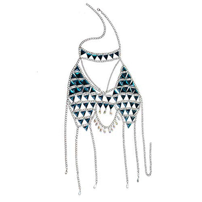 Women's Sexy Suit Body Chain - color: C-Silvery Colour