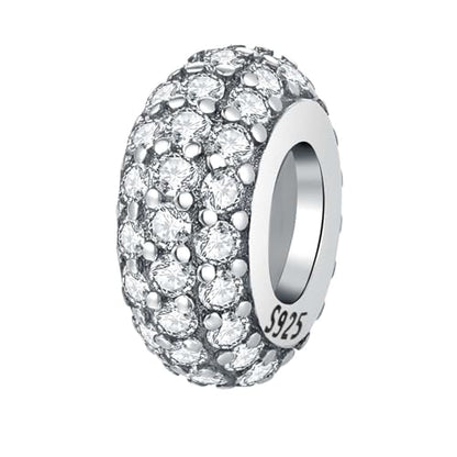 2 Pack 925 Sterling Silver Butterfly Letter Charms for Bracelets and Necklace Alphabet Initial Dangle Pendants Round Spacer Beads Pave Cubic Zirconia Jewelry Gift for Women - color: C Set