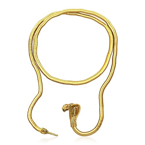 Bendable Snake Chain Necklace for Women Arm Cuff Flexible Twisty Multi-purpose DIY Bracelet and Punk Choker Trendy Medusa Snake Jewelry Gift - style: DIY Snake Gold