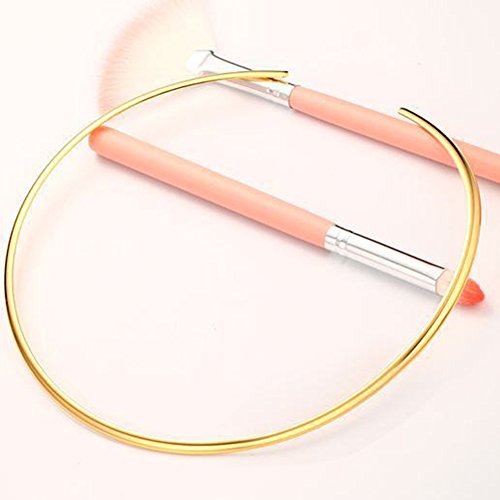 JAJAFOOK Minimalist Round Gold-Tone Bar Necklace Simple Fashion High Neck Choker Female King Neckwire - color: Gold Plated