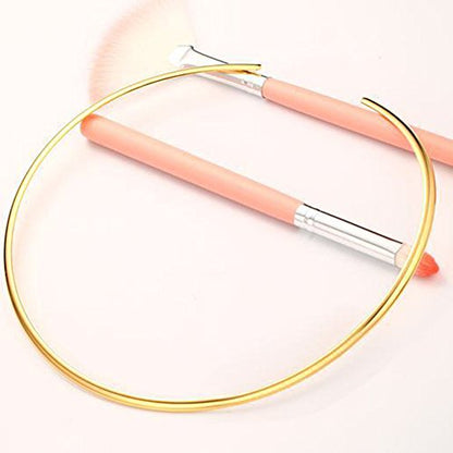 JAJAFOOK Minimalist Round Gold-Tone Bar Necklace Simple Fashion High Neck Choker Female King Neckwire - color: Gold Plated