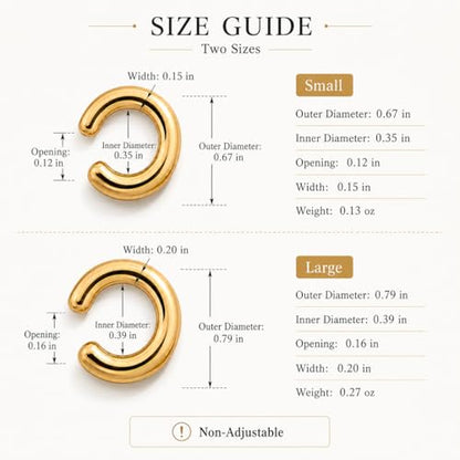 Ear Cuff Earrings for Women Chunky Ear Cuffs Non Piercing | Clip on cartilage earrings helix fake earrings jewelry trendy stuff christmas gift stocking stuffers - color: B
