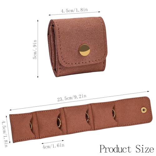 3 Pack Mini Jewelry Organizer, Travel Jewelry Case, Foldable Multifunctional Travel Jewelrys Pouch for Earrings, Necklaces, Rings, Chain Bracelets, Brooches - color: Black