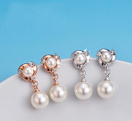 Clip On Earring For Women Pearl Non Pierced Clip Earrings - color: clip-on silver