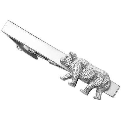 HAWSON Tie Clips for Men Unique,Fun Animal/Musical/Nautical Tie Clip,Novelty Personalized Mens Tie Bar,Accessories Business Wedding Gifts - style: Wilderness Bear