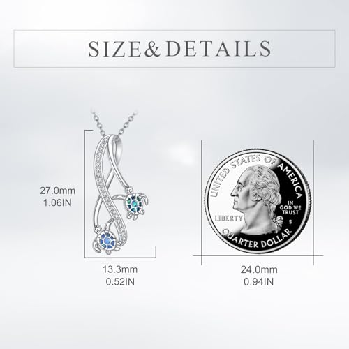 POPLYKE Cross Necklace for Women 925 Sterling Silver Cross Pendant Necklace Animal Jewelry Christmas Gifts for Women Mother Grandma - style: Sea Turtle
