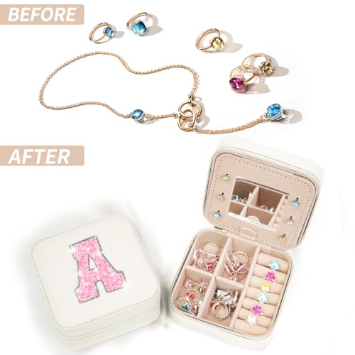 Uygafly Gifts for Teen Girl Trendy Stuff,Birthday Gift for 5 6 7 8 9 10 11 12 13 14 15 Year Old Girls,Cute Travel Jewelry Case Small Box | Cream,A - color: Cream, style: A