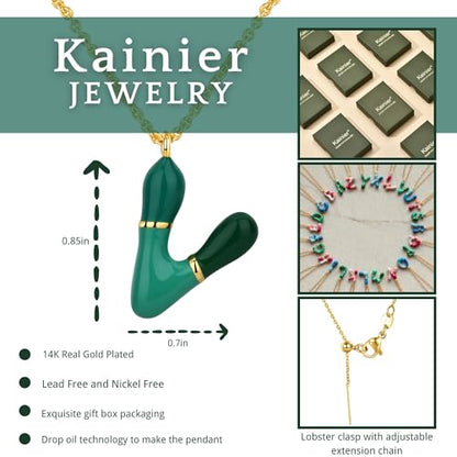 Kainier Bubble Letter Initial Necklace for Women, Colorful Balloon Alphabet Name Pendant Dainty Cute 14K Gold Plated Necklaces Jewelry Gifts… - color: Colourful, style: V