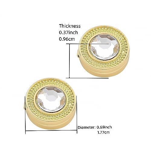 Mens Button Covers Tuxedo Shirt Cufflinks Alternative | Fake cufflinks and alternative fashion jewelry accessories for mens formal business dress shirts suits and groomsmen - color: H Golden white