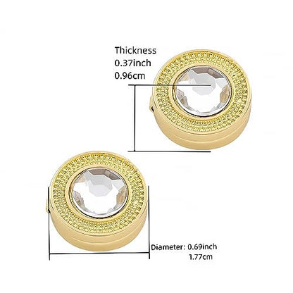 Mens Button Covers Tuxedo Shirt Cufflinks Alternative | Fake cufflinks and alternative fashion jewelry accessories for mens formal business dress shirts suits and groomsmen - color: H Golden white