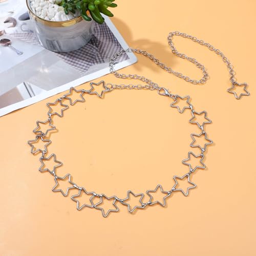 NEWITIN 15 Pieces Gold Bohemian Jewelry Set for Women Turquoise Jewelry Set | Costume Gold Jewelry, Western Jewelry, Belt Chain Necklaces Bracelets Rings Earrings Set for Women Party Daily, Women Gifts - color: Silver