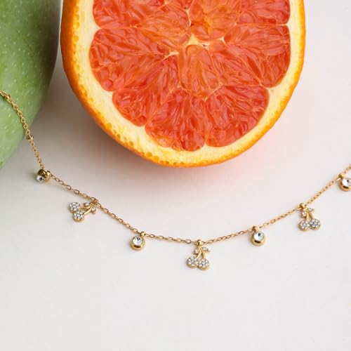 Unisex Celestial Gold Pendant Necklaces, Sun/Moon/Star/Angle Celestial Elements Unisex Choker Gold Lover Chains for Men and Women Jewelry - color: Layer - Cherry