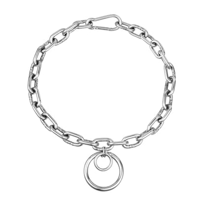 Statement Thick O Ring Chain Choker Stainless Steel Heavy Chunky Chain collar Silver Punk Goth Grunge Alternative Industrial For Women Jewelry - size: 18.7, style: 4MM-1