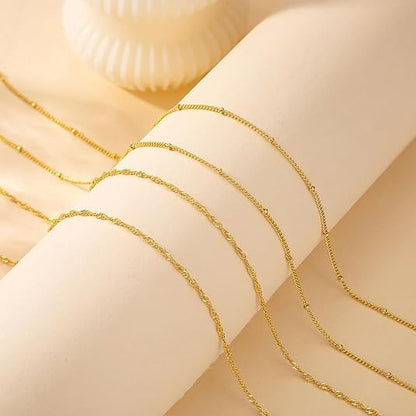 14K Gold Waist Chain for Women, Plated Layered Belly Chain for The Waist Adjustable Waterproof Sexy Bikini Satellite Beads Chain Summer Non Tarnish Body Chain Jewelry Gifts for Women - color: Gold