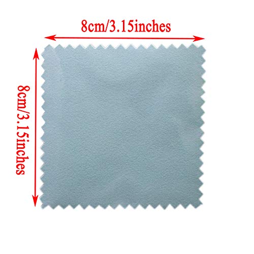 50pcs Jewelry Cleaning Cloth Polishing Cleaning Cloths for Sterling Silver Gold Platinum Platinum Jewelry, Watch Coins Non Toxic Tarnish Remover Keeps Jewelry Clean and Shiny, 3.2 x 3.2 inches