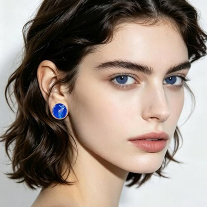2 Pairs Matched Set Gauges for Ears Flesh Tunnels Kits Plugs Earrings Blue Acrylic Ear Expander Stretchers Piercing. - color: Y6636L, size: 0g(8mm)