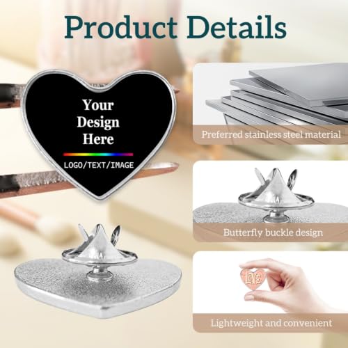 Custom Lapel Pins With Logo - Custom Pins Customized Buttons for men Customized Pin Bulk - color: Love-Silver