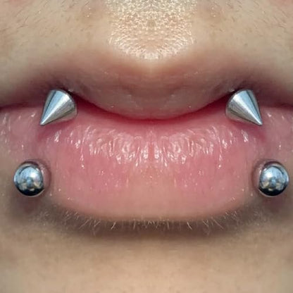 16G Horseshoe Rings Surgical Steel Nose Septum Horseshoe Hoop Earring Eyebrow Tragus Lip Rings Daith Helix Piercing Jewelry for Women Men 6-12mm Smily Piercing Jewelry - color: Silver Septum rings lip rings