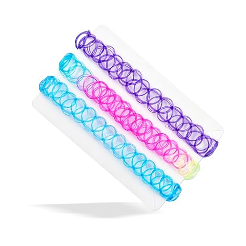 3PCS Black Tattoo Choker Necklace Y2K Rainbow Tattoo Choker 90s Choker Gothic Blue and Purple Chokers 2000s Jewelry Adjustable Stretchy Elastic Necklace Vintage Accessories for Women - color: Purple-Rainbow-Blue
