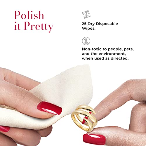 CONNOISSEURS Premium Edition Compact Jewelry Wipes No Rinse Gold and Silver Jewelry Cleaner, Polish and Remove Tarnish to Restore Brilliance, Dry Disposable Wipes, Diamond Dazzle Stik - style: Dazzle Stik + Jewelry Wipes Bundle