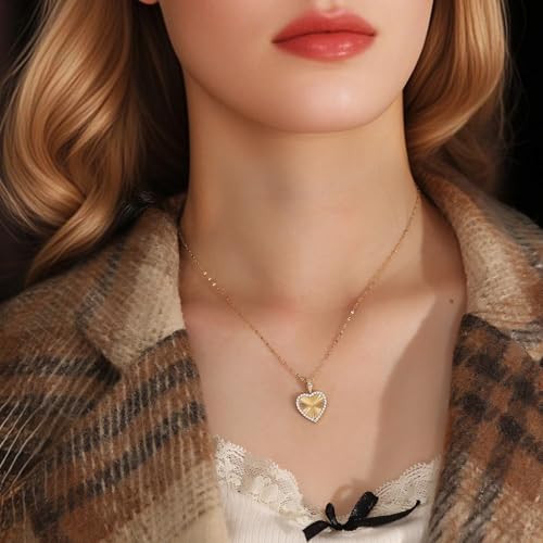 16 Inch Women's Pendant Necklace Chains - 5 Different Pendant Designs, Dainty Adjustable Chains(Gold/Silver) - color: gold1