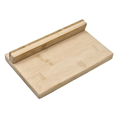 2 Pcs Bamboo Jewelry Display Stand Multiple Earrings Necklace Display Stand Holder Tabletop Display Boards Jewelry Storage Tray for Show (White, Small) - size: Small-2pcs