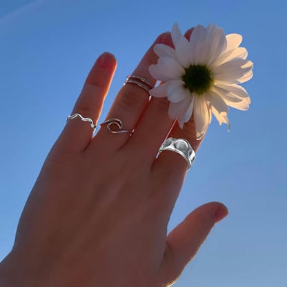 17PCS Silver Knuckle Rings for Women Stainless Steel Rings Set Midi Stackable Rings Simple Smooth Finger Rings Silver Adjustable Rings Jewelry Gift - color: 12 PCS