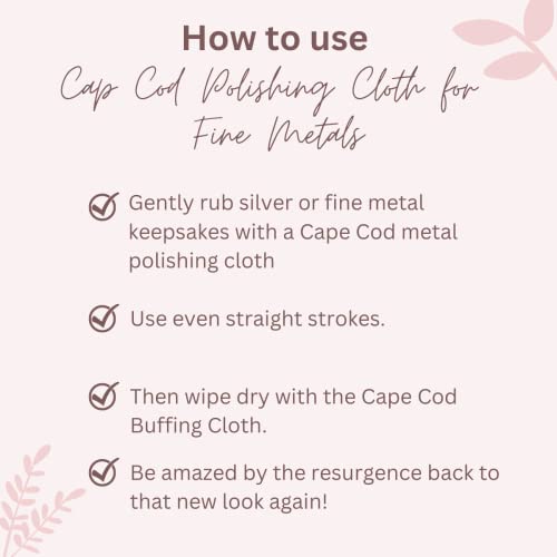 Cape Cod Polishing Metal Tin Bundle for Fine Metals | (12) 4X6 Polishing Cloths | (1) 12x12 Buffing Cloth | (1) Pair of Nitrile Gloves