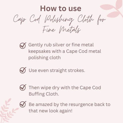 Cape Cod Polishing Metal Tin Bundle for Fine Metals | (12) 4X6 Polishing Cloths | (1) 12x12 Buffing Cloth | (1) Pair of Nitrile Gloves