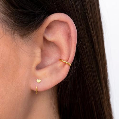 Ear Cuffs Non Piercing Ear Cuff Earrings for Women Gifts Trendy Stuff Clip on Cartilage Earrings Stacks Fake Earrings Jewelry Gifts - color: R: 2pcs silver ear cuff