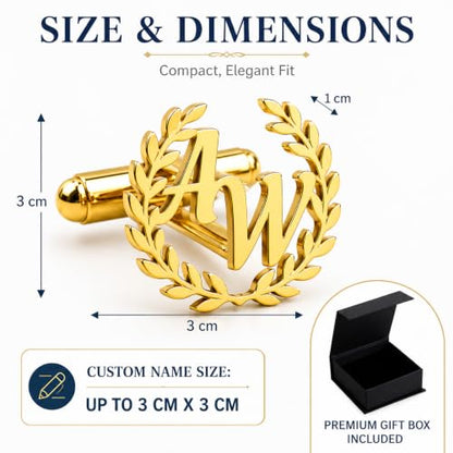 Custom Name Cufflinks for Men, Personalized Cuff Links with Raised Script Monogram, Wedding Cufflinks for Groom Groomsmen Best Man Father of Bride Husband Dad Anniversary Birthday Gifts - color: BB