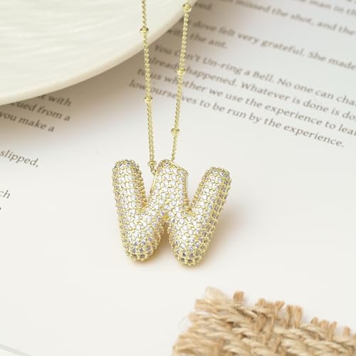 2 PCs Gold Plated Necklace Set for Women - Non Tarnish Jewelry Gift with Fashion Design - style: 2 PCs W Style
