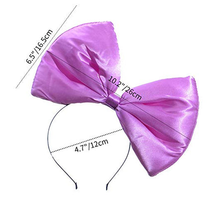 ZTL Women Huge Bow Headband Hairband Hair Hoop Accessories Party Props - color: Purple