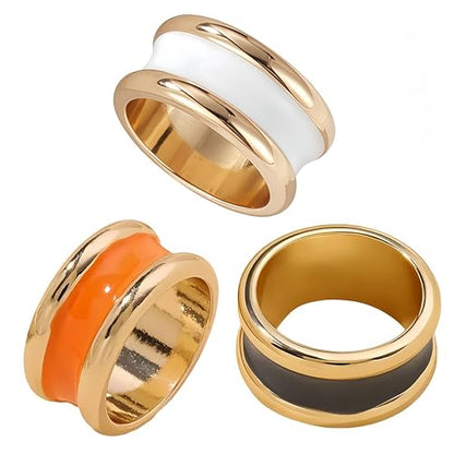 SYWDUDUCLT Scarf Ring for Women's Shawl, Silk Neckerchief, Tshirt, Gold/Sivler, S/M/L, 2 Pcs - style: Cylinder
