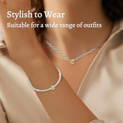 S925 A-Z Bead Charms,Initial Letter Alphabet, 14K Gold Plated, for Bracelet Necklace, Gift for Mothers Nurses Day Graduation Birthday Anniversary, for Girlfriend Family Friend, for Pandora - style: C