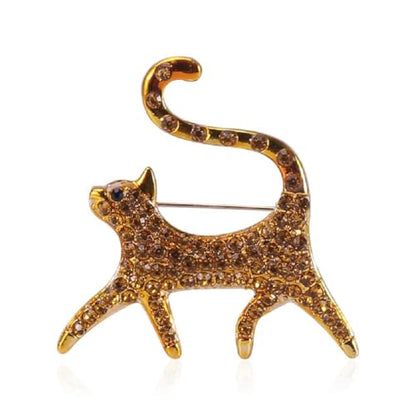 Kitten Brooch Pins for Women, Gold Cat Brooch Pin, Cute Kitten Animal Brooch Lapel Pin, Bohemian Kitten Cat Brooches Pins for Women Hat Bag Suit Dress Accessories Jewelry