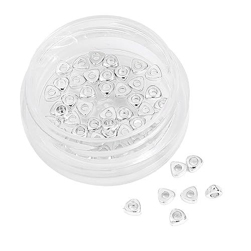 Silver Plated Triangle Spacer Beads 3x1.5mm 50pcs for Jewelry Making Findings Non Tarnish - color: Silver, size: 3x1.5mm Triangle