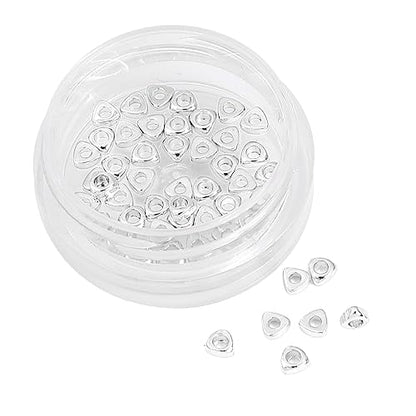 Silver Plated Triangle Spacer Beads 3x1.5mm 50pcs for Jewelry Making Findings Non Tarnish - color: Silver, size: 3x1.5mm Triangle