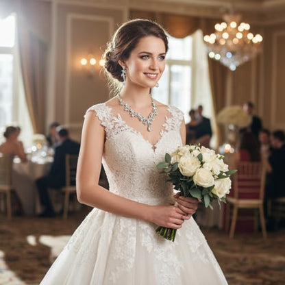 Silver Jewelry Sets for Women Rhinestone Necklace Dangle Earrings Bracelet Set Bridal Wedding Jewelry Sets for Brides Bridemaid Prom Costume Accessories Jewelry - style: Silver Jewelry Set style3