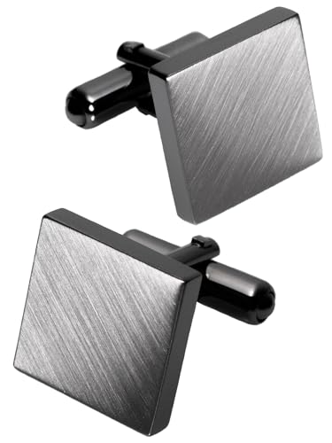 [TAVARAT] Cufflinks for Men cuff links mens Black Silver Light Gold Tps-166 - style: black silver (Tps-064)