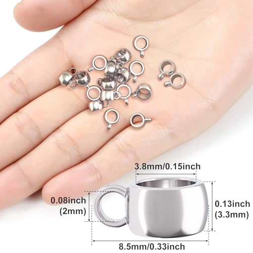 Joez Wonderful Links Bail Beads, Hypoallergenic Alloy Column Spacer Beads
