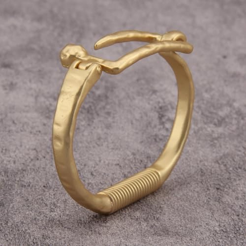 Gold Cuff Bracelet for Women Chunky Bracelet Statement Bracelet | Chunky Bangle Bracelets for Women Silver Beaded Open Bangle Stackable Stretch Bead Bracelet Boho Jewelry Gift for Wife Couple - style: Gold Bangle Cuff Bracelets