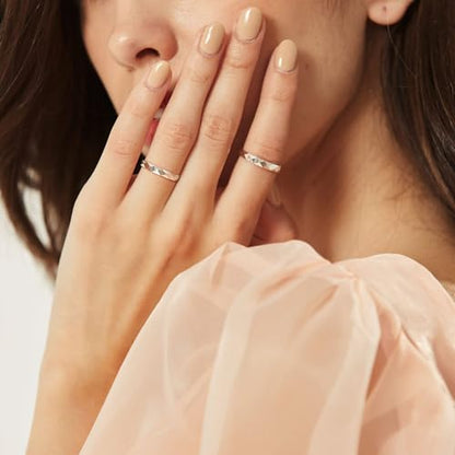 ChicSilver 925 Sterling Silver Ring Customizable Sandblast Finish/Multi-Faceted Ring Wedding Band Comfort Fit Size 4-12 - color: Multi-Faceted